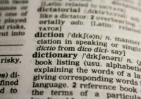 dictionary text in bokeh effect