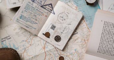 travel documents and necessities