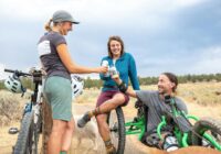 people having a toast during their riding break